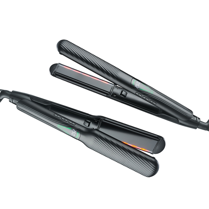 Plancha alisadora de cabello con pantalla LED para salón