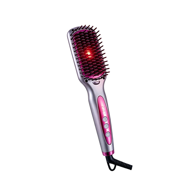 Cepillo para alisar el cabello iónico por infrarrojos LCD